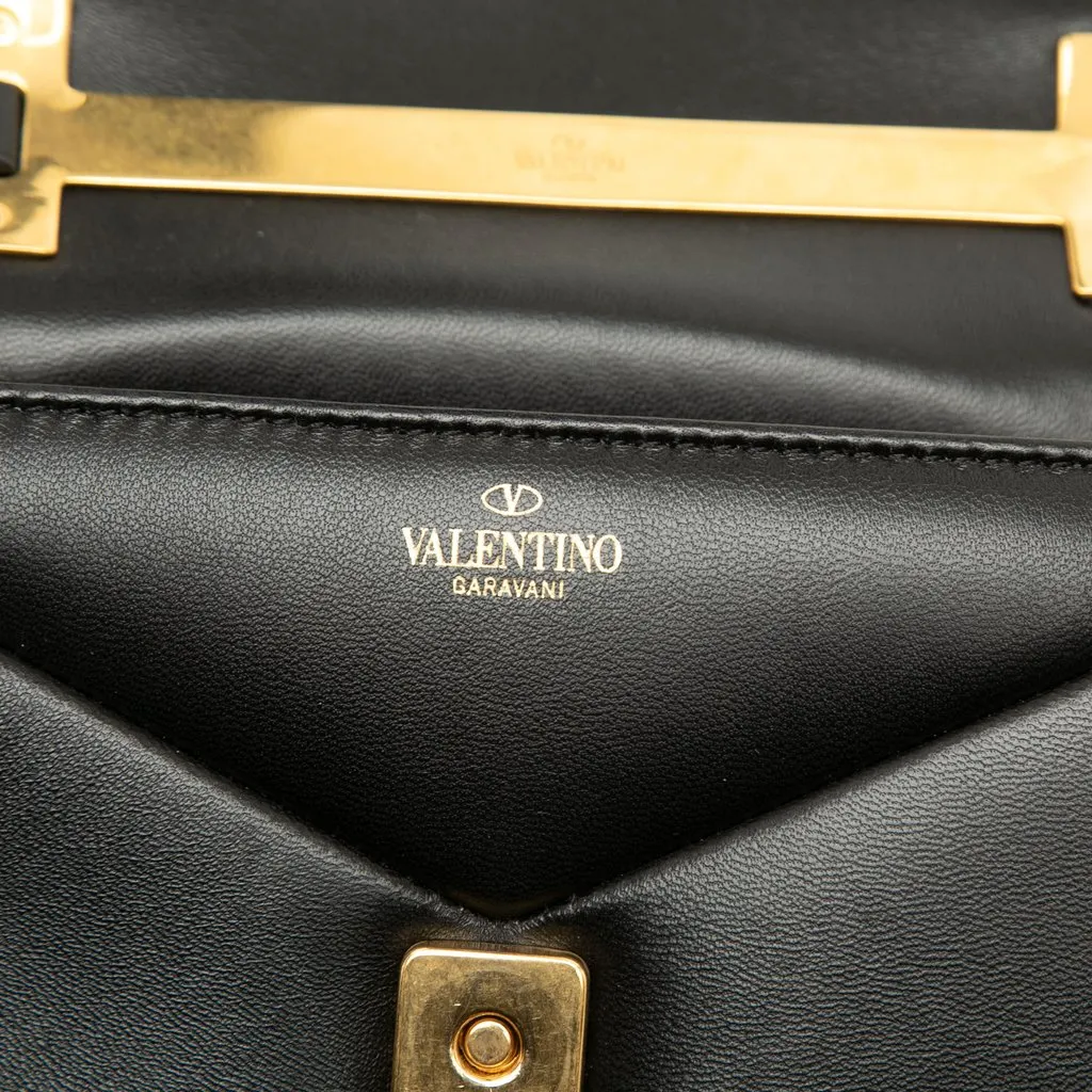 Valentino Mini Leather One Stud Top Handle Bag Black Leather Good - Box View