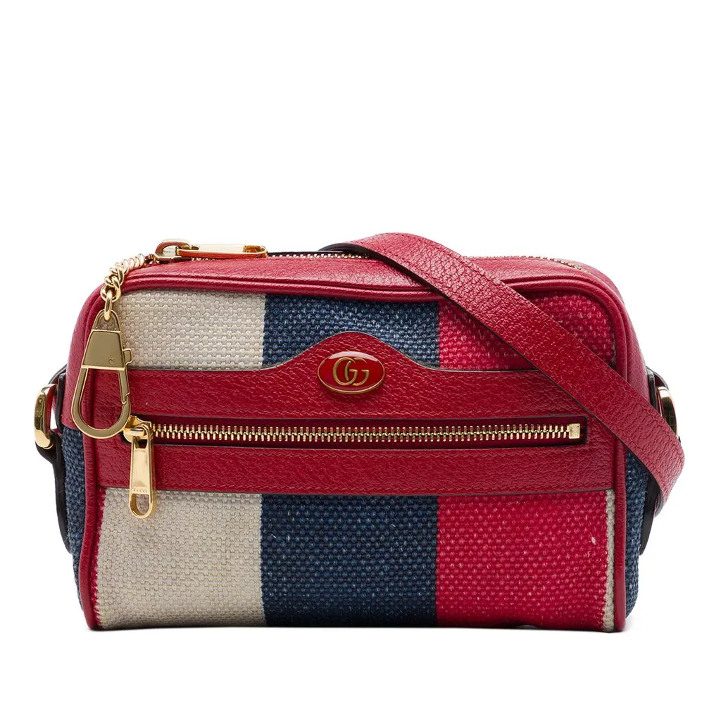 Gucci Mini Canvas Ophidia Crossbody Red Very good - Front View