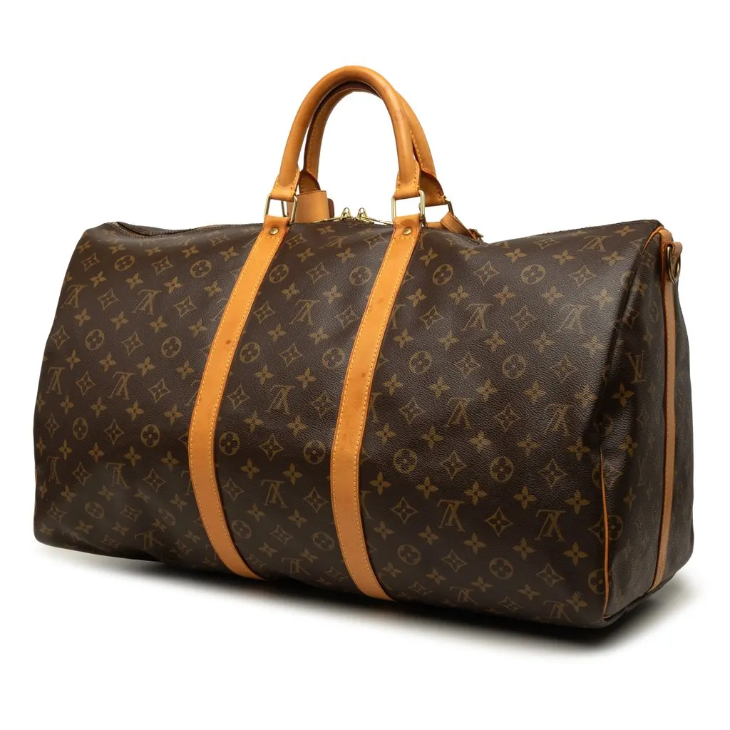 Louis Vuitton Monogram Keepall Bandouliere 55 Brown Very good - Back View