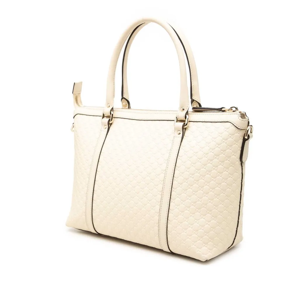 Gucci Small Microguccissima Joy Satchel White Leather Very good - Back View