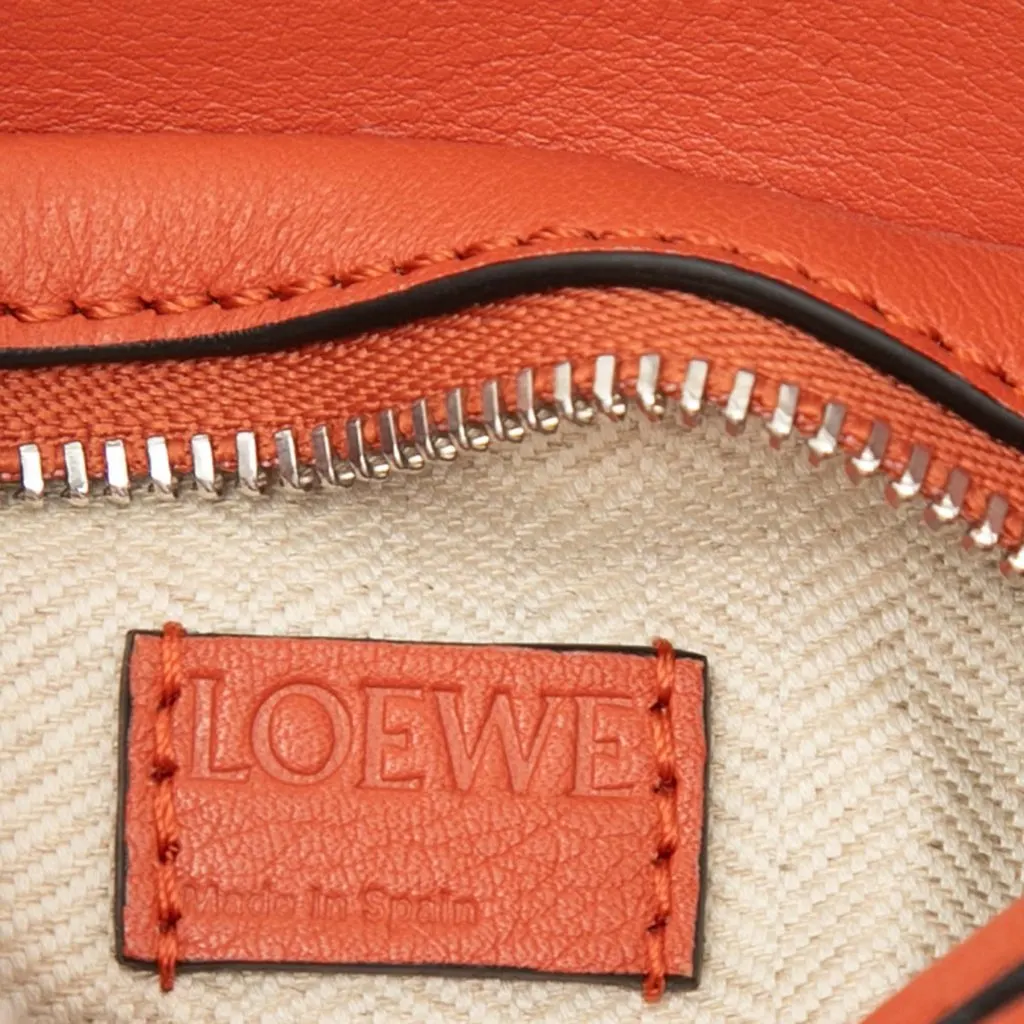 Loewe Nano Calfskin Puzzle Satchel Orange Leather Very good - Box View