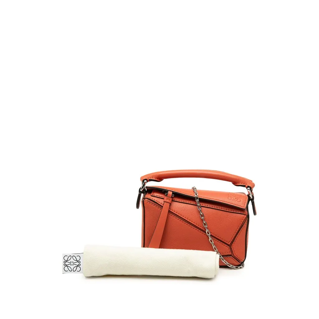 Loewe Nano Calfskin Puzzle Satchel Orange | Libas Collective