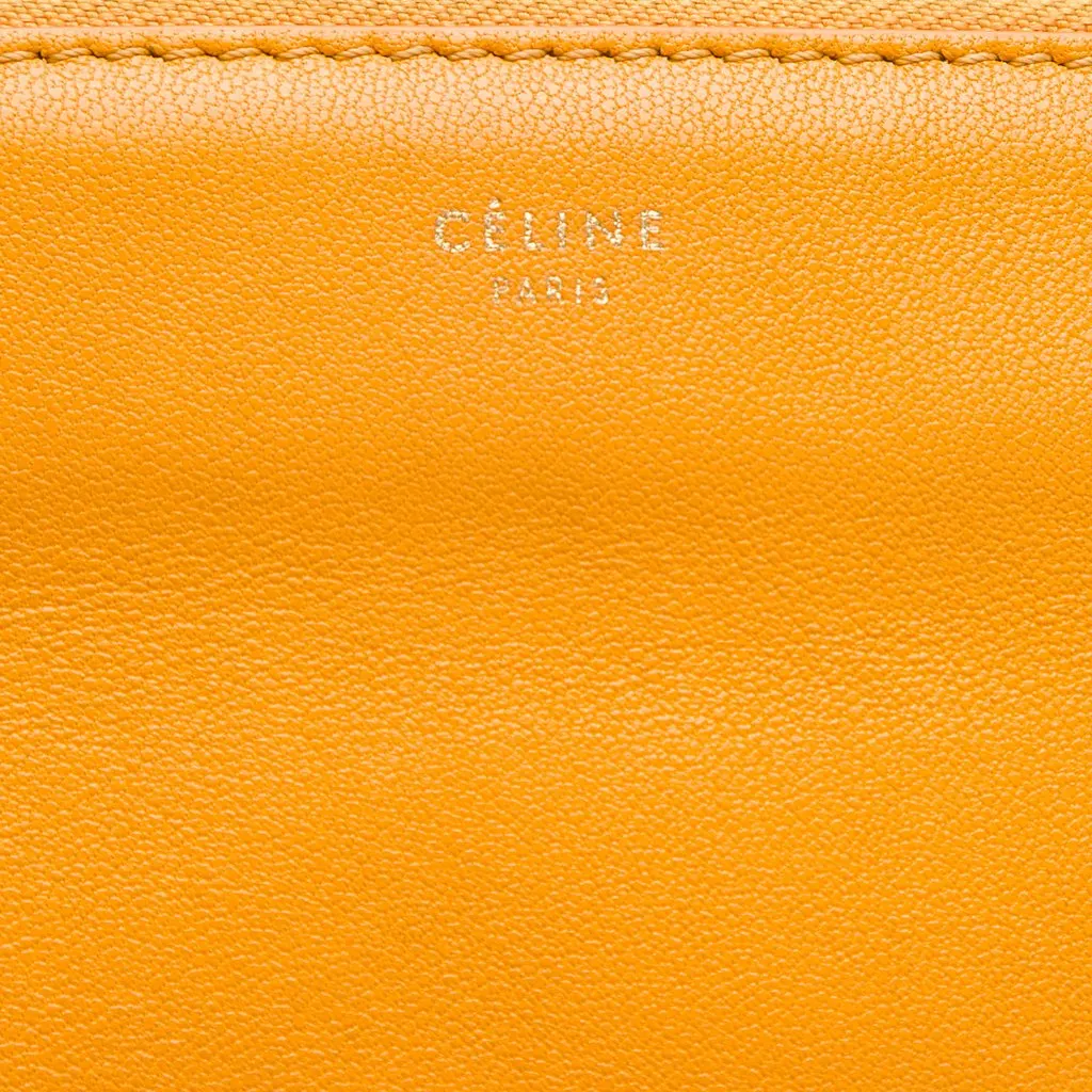 Celine Large Lambskin Trio Crossbody Orange Leather Very good - Box View