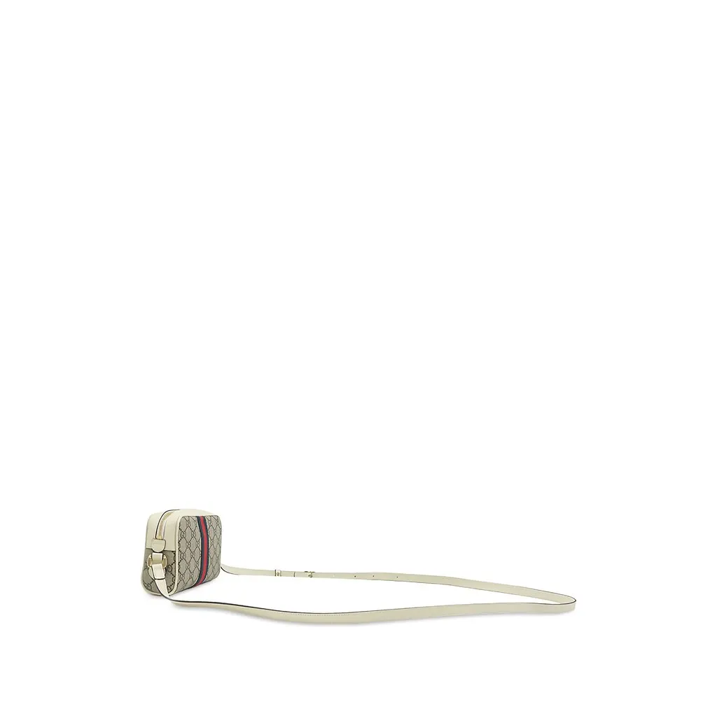 Gucci Mini GG Supreme Web Ophidia Crossbody Beige Canvas Good - Back View