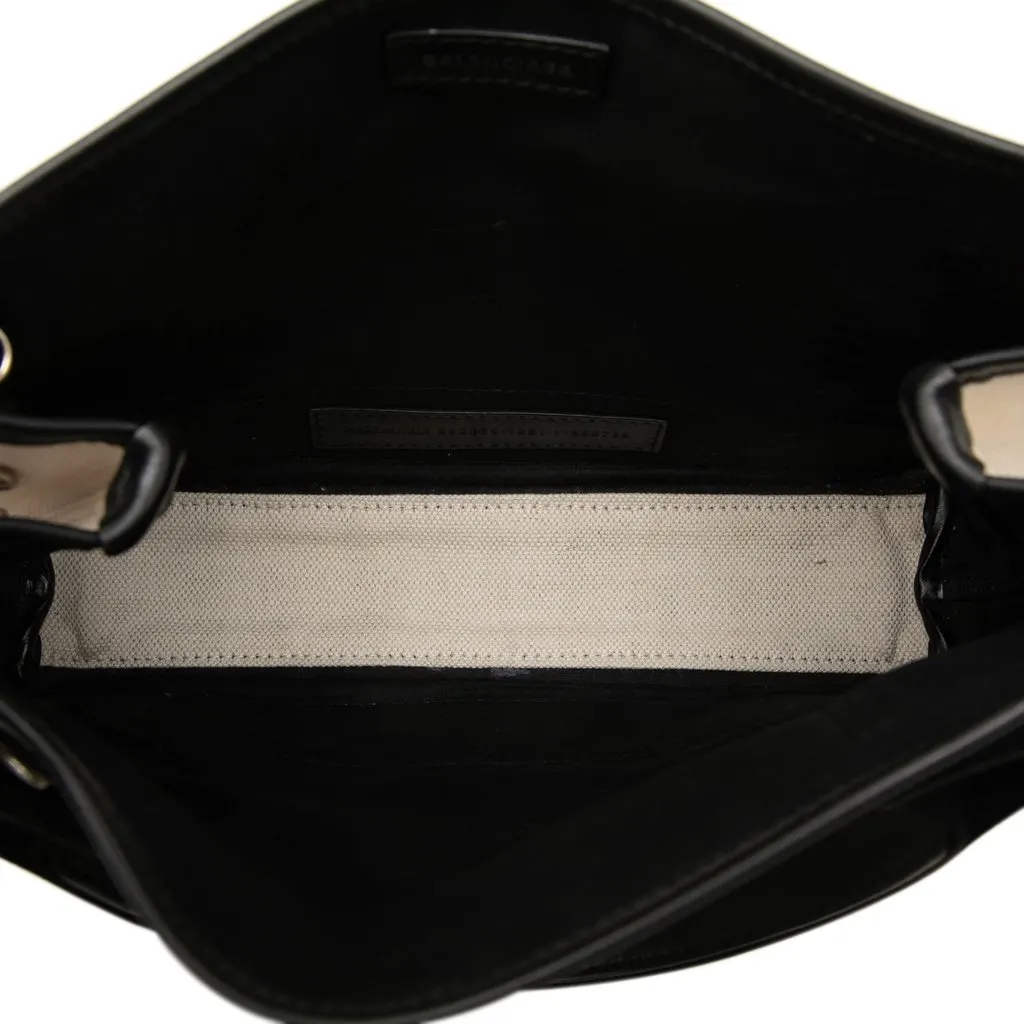 Balenciaga Canvas Navy Cabas Satchel XS Brown Very good - Model View