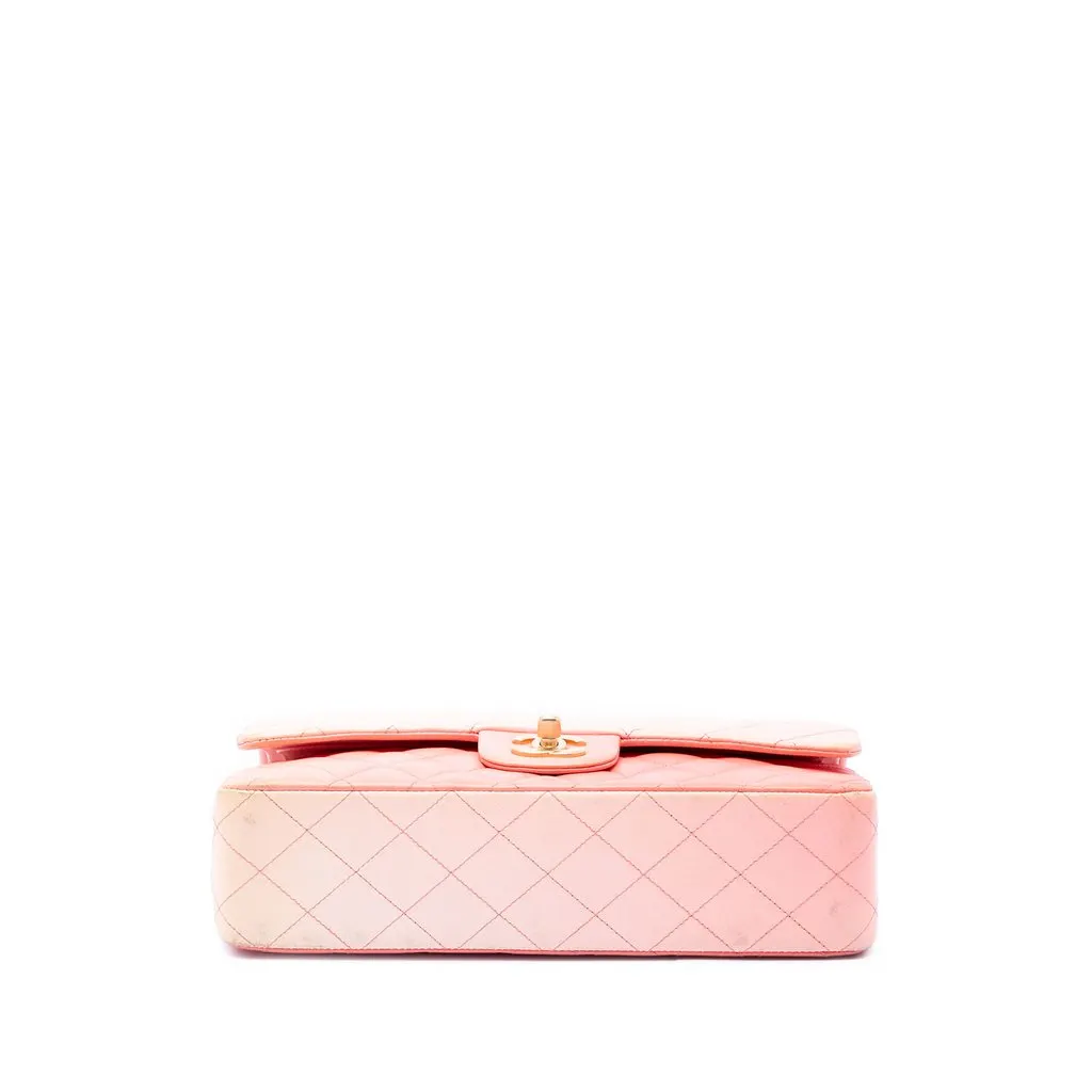 Chanel Medium Classic Ombre Lambskin Double Flap Pink Leather Very good - Inside View