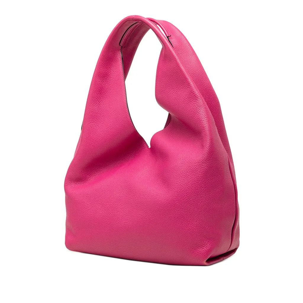 LOEWE Calfskin Anagram Dunas Hobo Pink Leather Very good - Back View