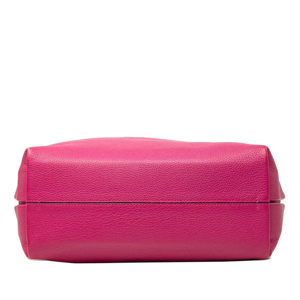 LOEWE Calfskin Anagram Dunas Hobo Pink Leather Very good - Inside View