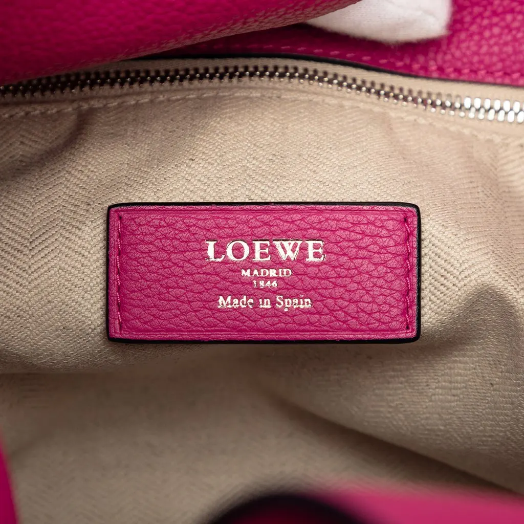 LOEWE Calfskin Anagram Dunas Hobo Pink Leather Very good - Box View