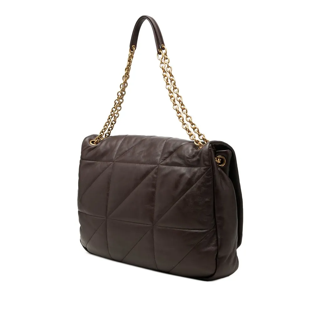 Saint Laurent Large Quilted Lambskin Jamie 4.3 Shoulder Bag Brown Leather Very good - Back View