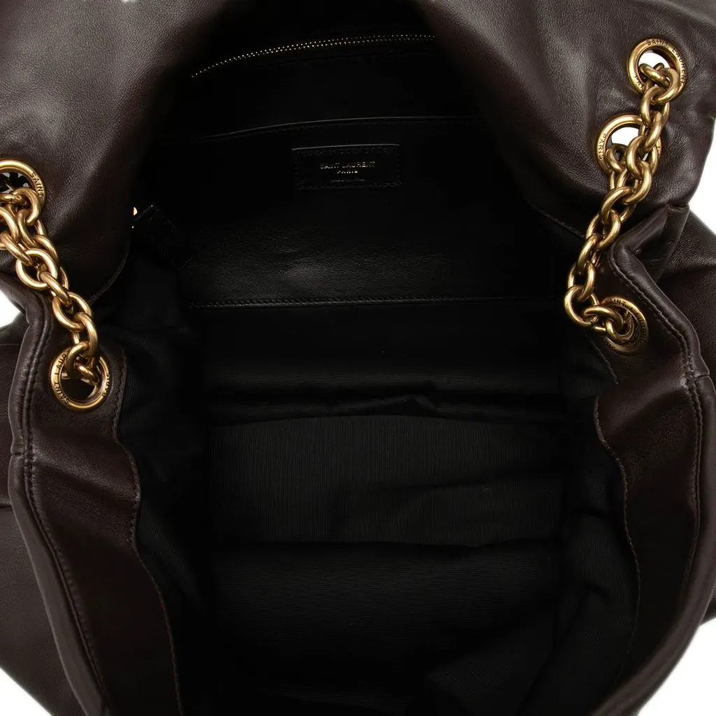 Saint Laurent Large Quilted Lambskin Jamie 4.3 Shoulder Bag Brown Leather Very good - Model View