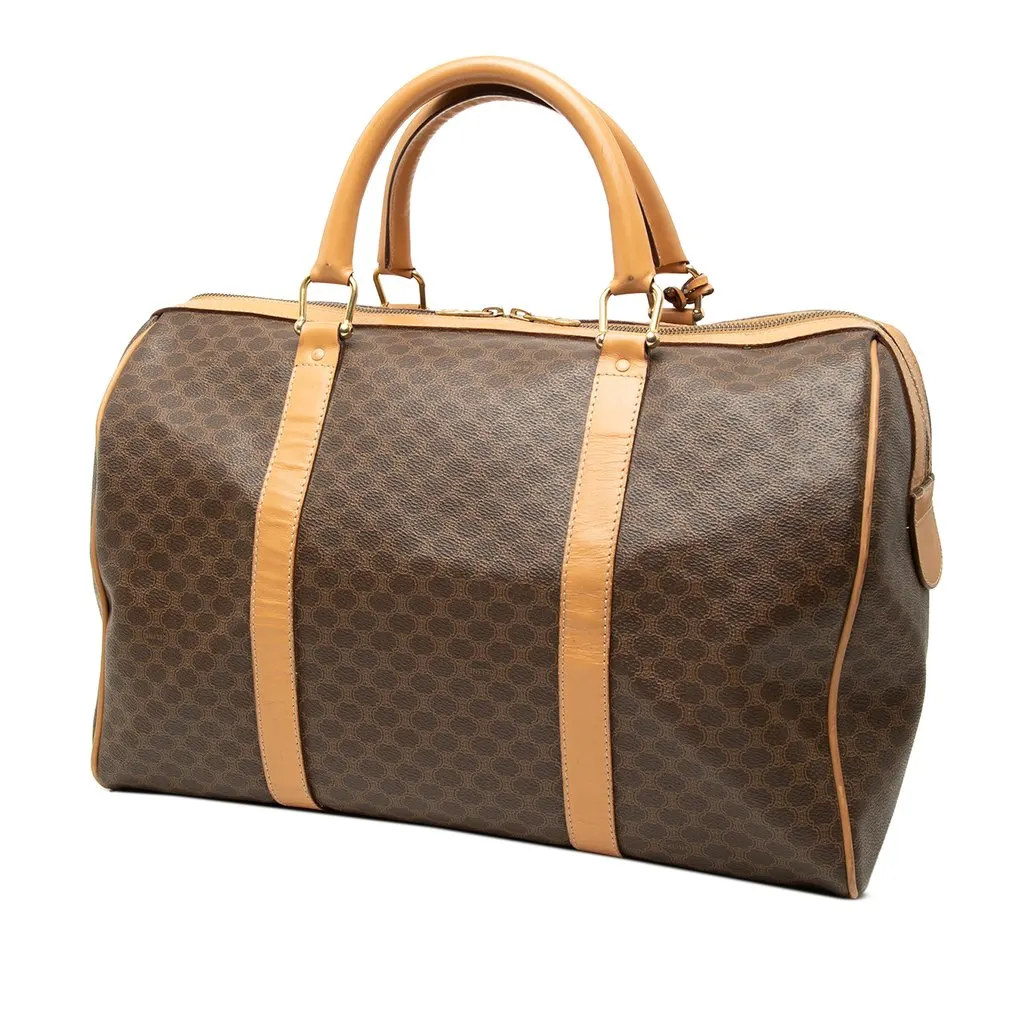 Celine Macadam Coated Canvas Boston Bag Brown Canvas Very good - Back View