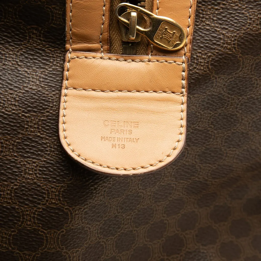 Celine Macadam Coated Canvas Boston Bag Brown Canvas Very good - Box View