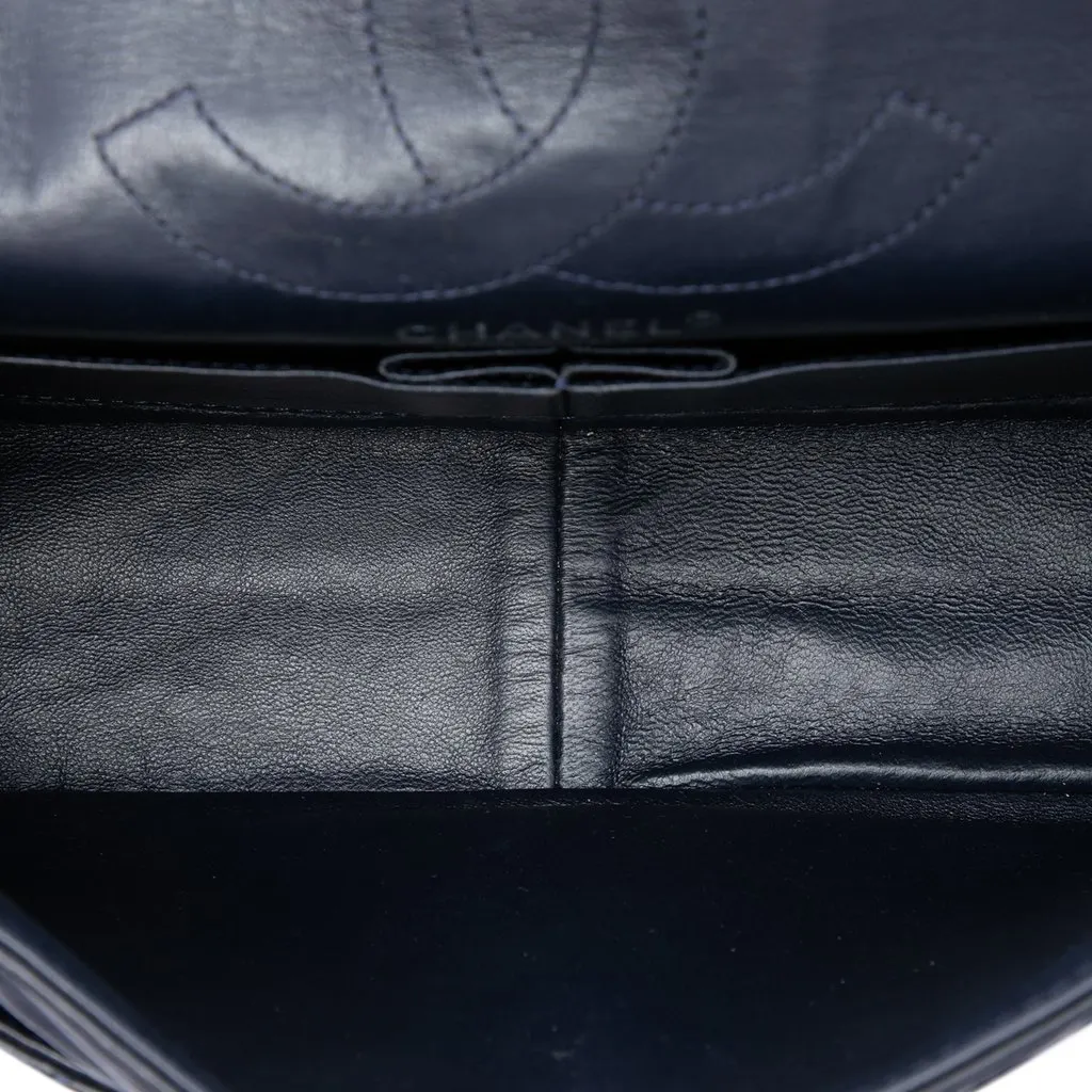 Chanel Quilted Aged Calfskin Reissue 2.55 Double Flap 226 Blue Leather Very good - Model View