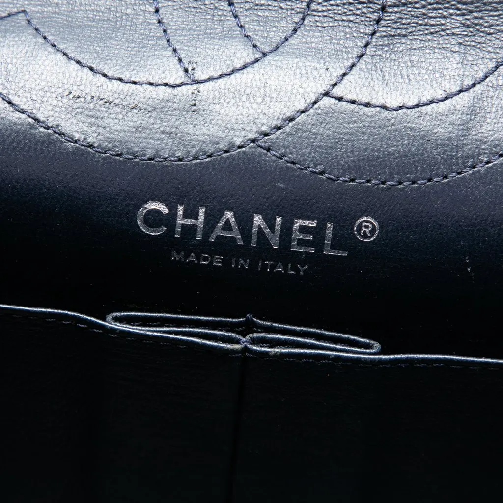 Chanel Quilted Aged Calfskin Reissue 2.55 Double Flap 226 Blue Leather Very good - Box View