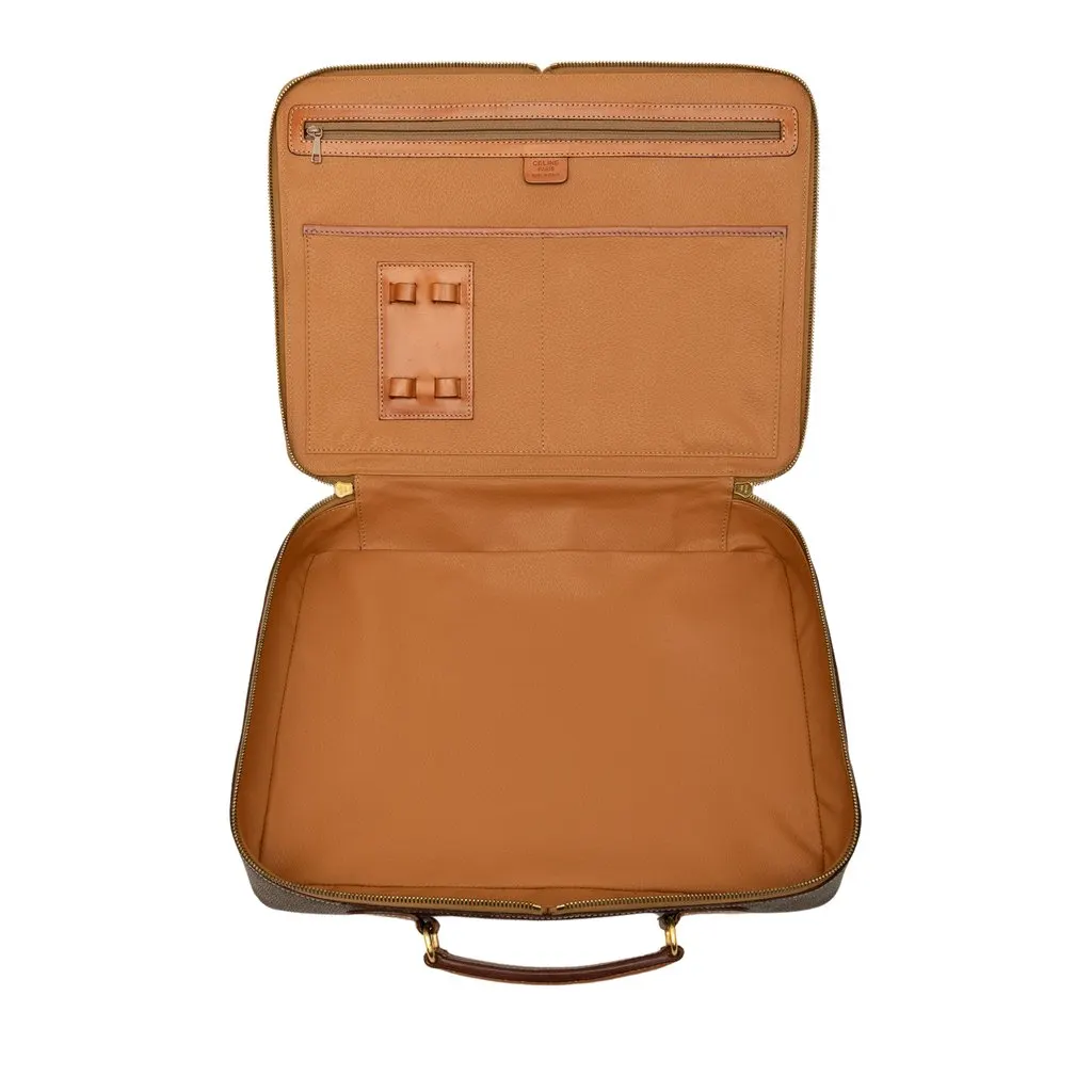 Celine Macadam Coated Canvas Briefcase Brown Very good - Model View