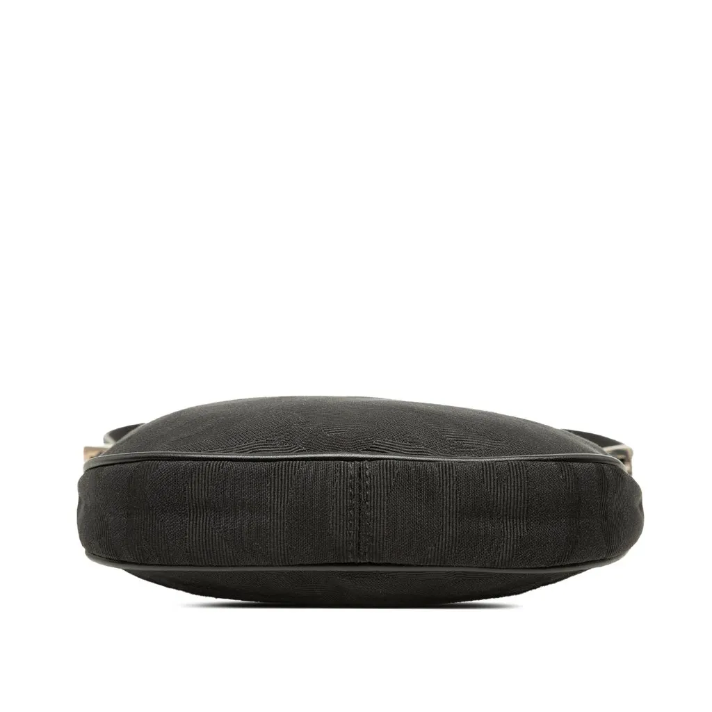 Fendi Zebra Print Canvas Hobo Black Canvas Very good - Inside View