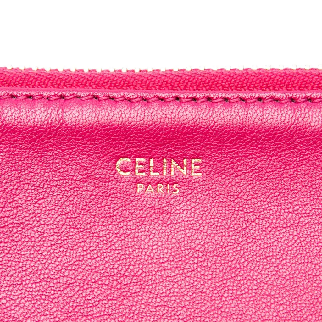 Celine Small Lambskin Trio Crossbody Pink Leather Good - Box View