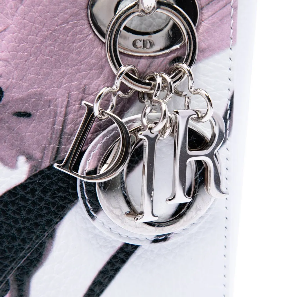 Dior Mini Deerskin Floral Printed Lady Dior White Leather Very good - Box View