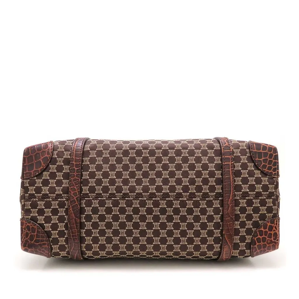 Celine Macadam Canvas Tote Brown Very good - Model View