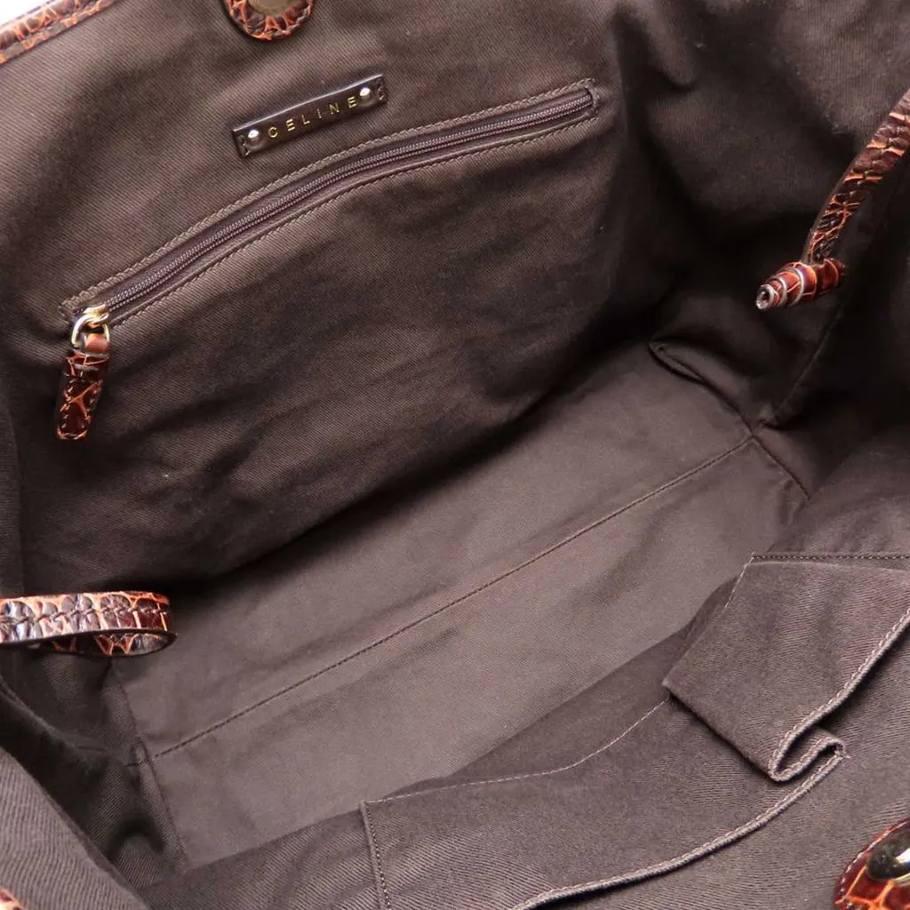 Celine Macadam Canvas Tote Brown Very good - Box View