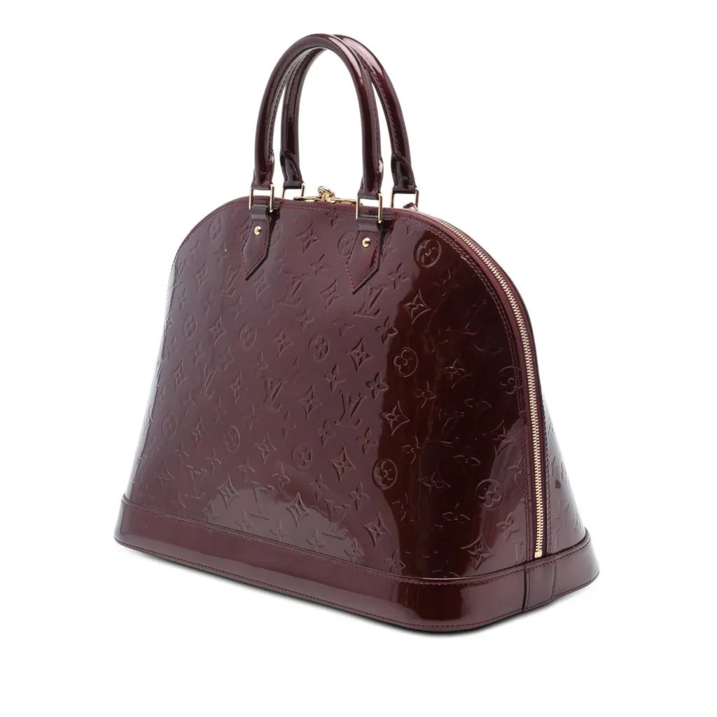 Louis Vuitton Monogram Vernis Alma GM Red Leather Very good - Back View