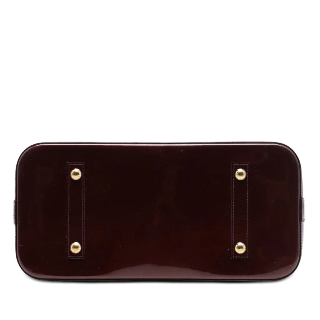 Louis Vuitton Monogram Vernis Alma GM Red Leather Very good - Inside View