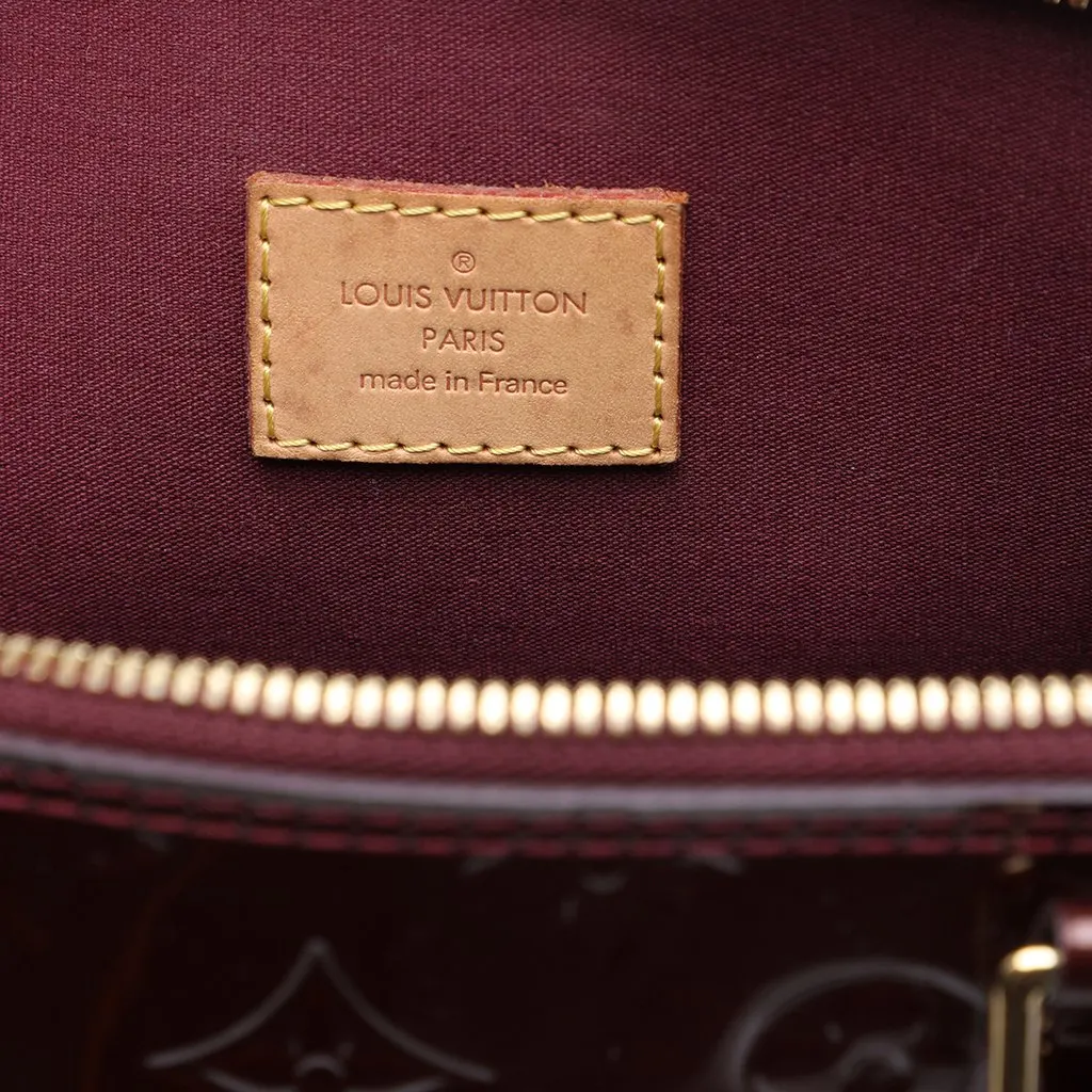 Louis Vuitton Monogram Vernis Alma GM Red Leather Very good - Box View