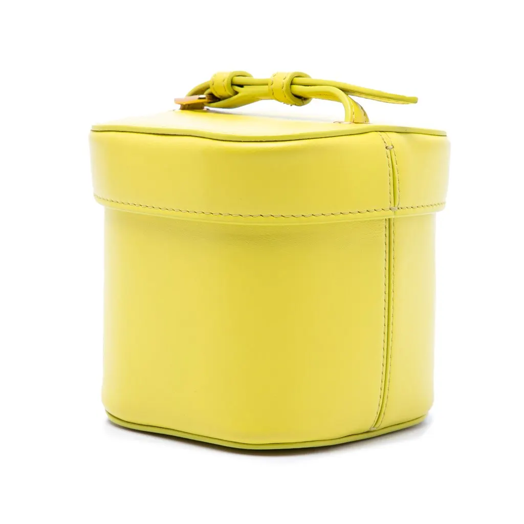 Celine Small Calfskin Cuir Triomphe Box Bag Yellow Leather Very good - Back View