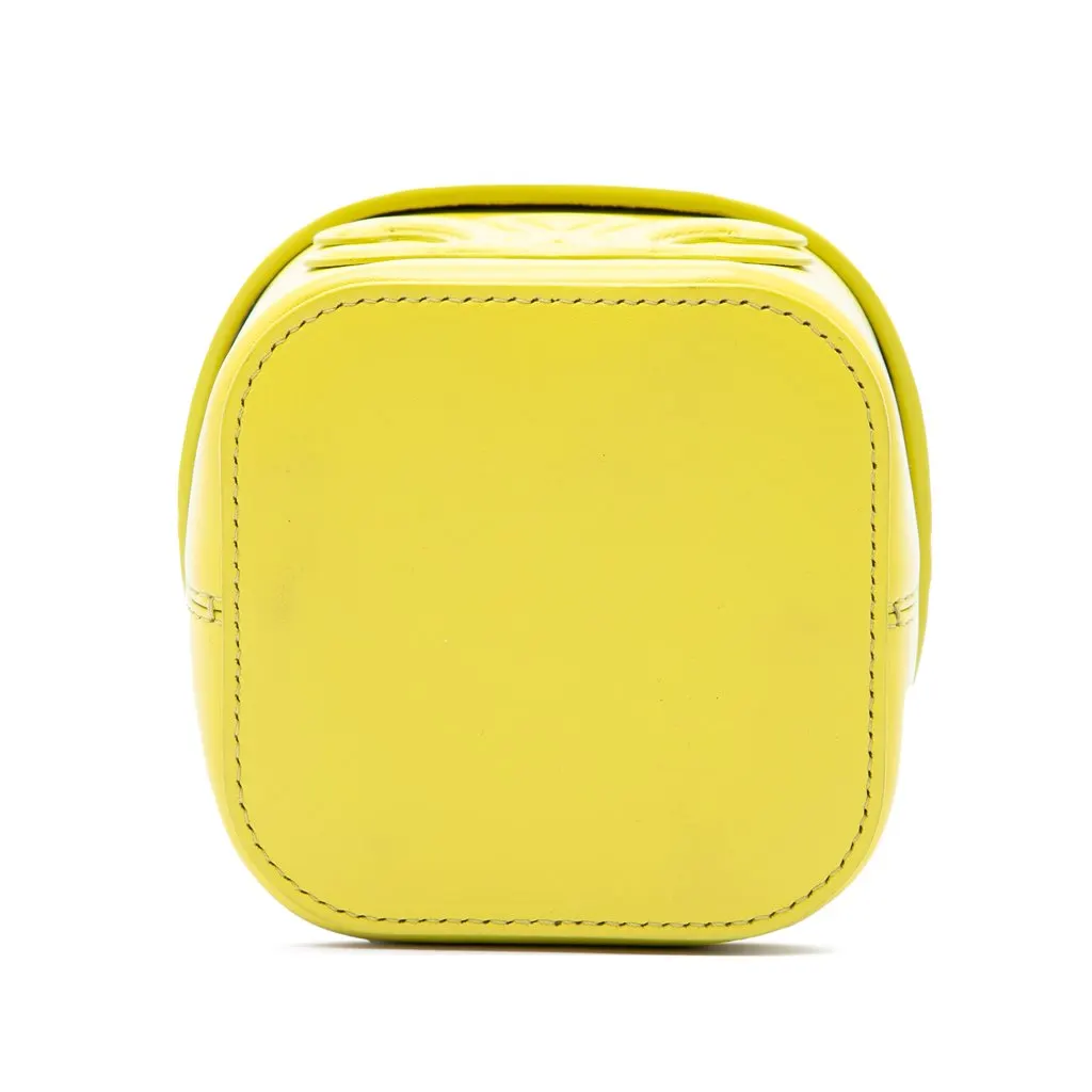 Celine Small Calfskin Cuir Triomphe Box Bag Yellow Leather Very good - Inside View