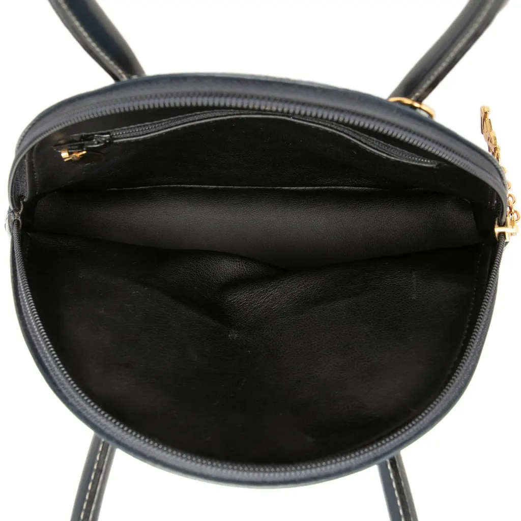 Saint Laurent Leather Y Cutout Satchel Black Leather Very good - Model View