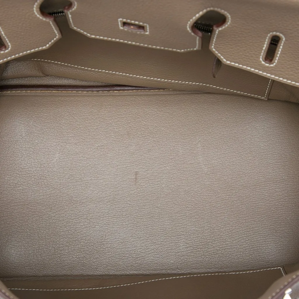 Hermès Clemence Birkin Retourne 35 Brown Leather Very good - Model View