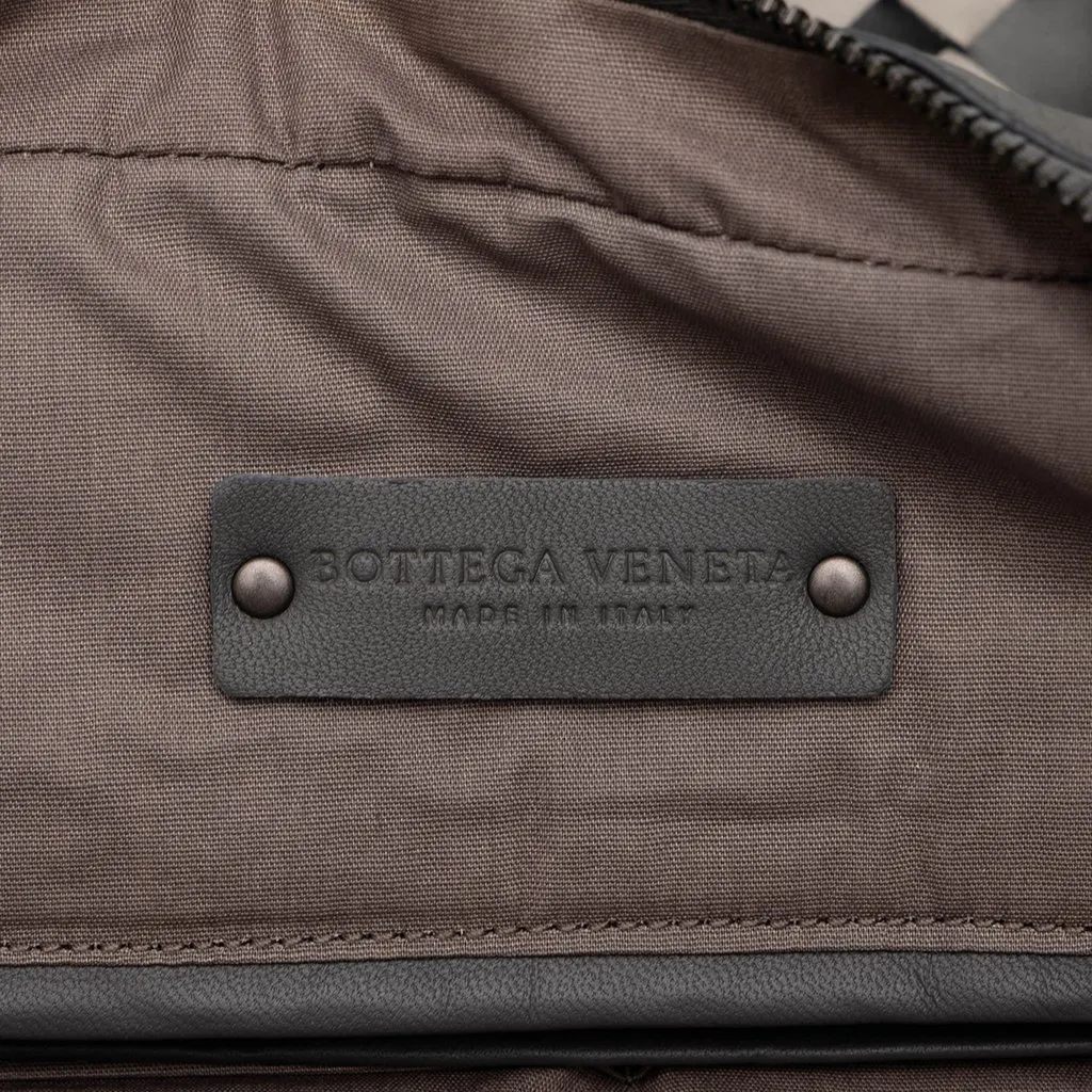 Bottega Veneta Intrecciato Trimmed Leather Briefcase Grey Leather Good - Box View