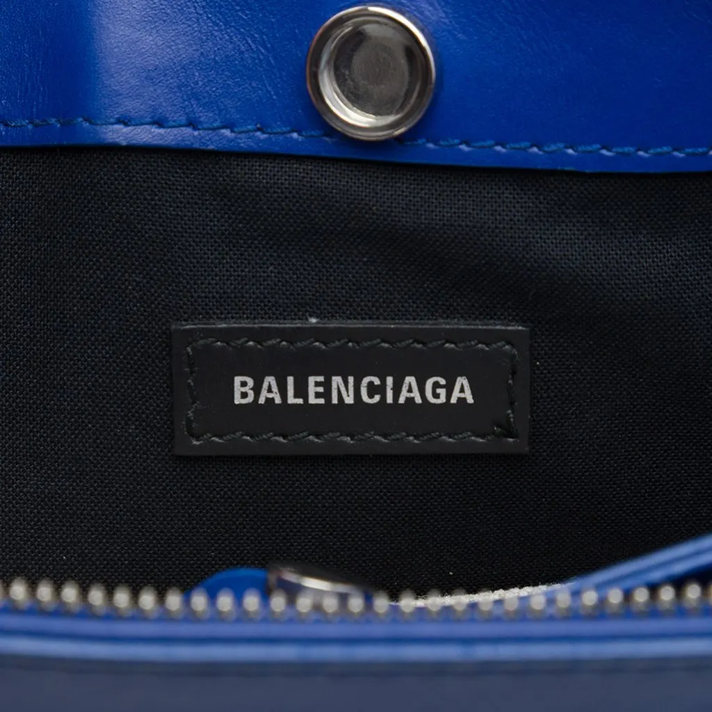 Balenciaga Canvas Navy Pochette Crossbody Brown Very good - Box View