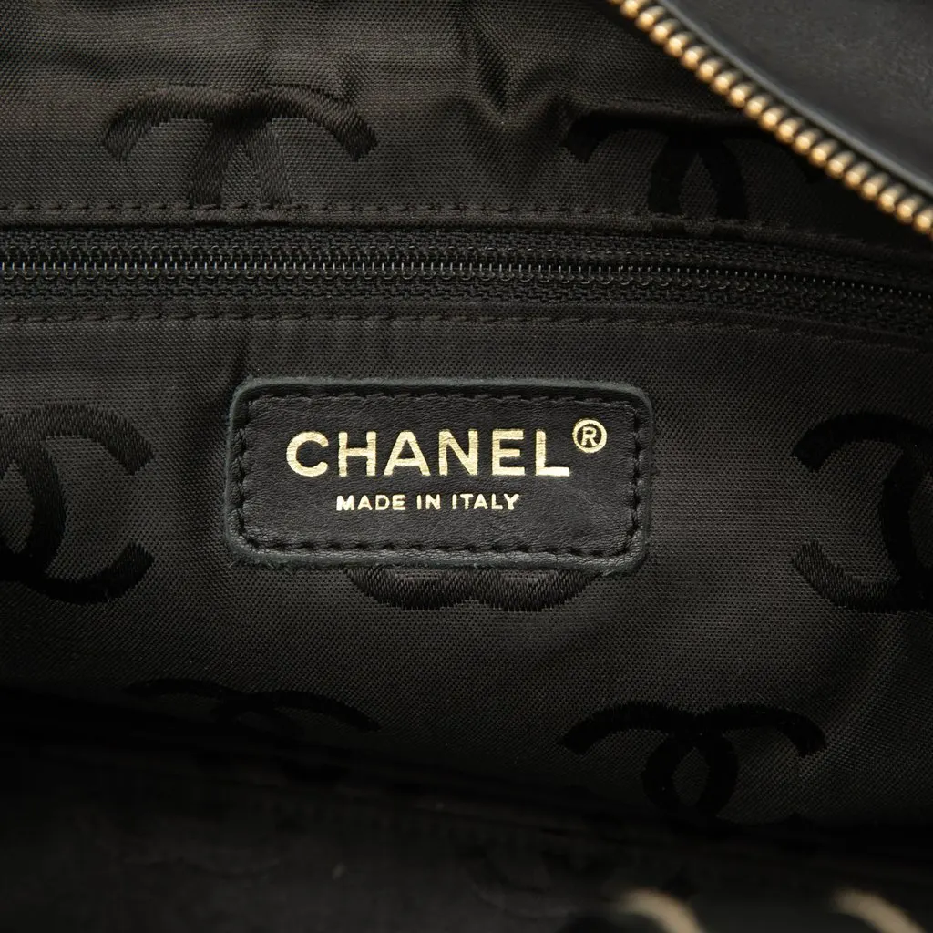 Chanel Medium CC Quilted Calfskin Wild Stitch Tote Black Leather Good - Box View