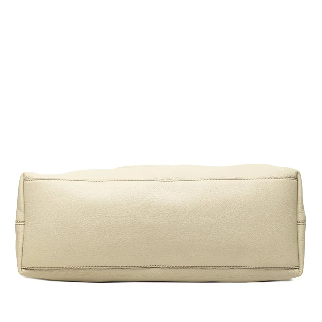 Gucci Medium Calfskin Soho Chain Tote White Leather Very good - Inside View