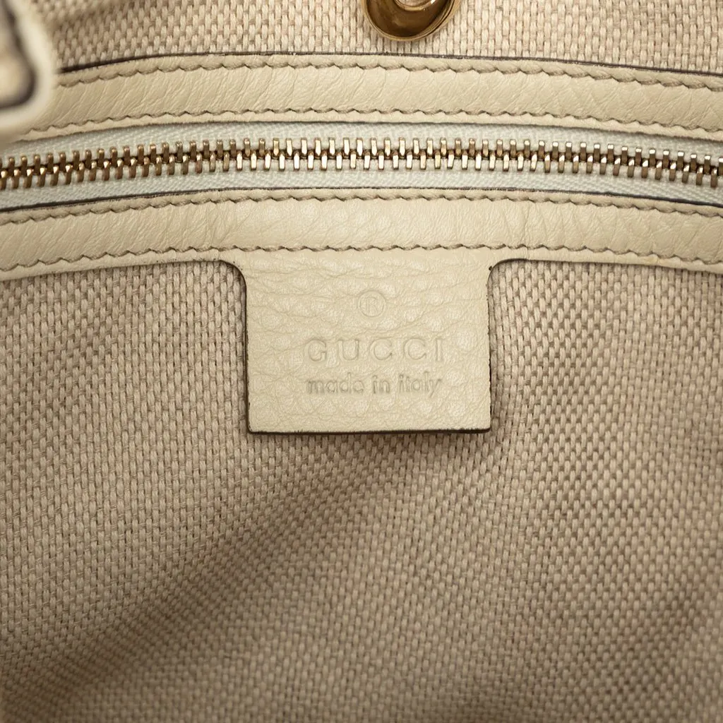 Gucci Medium Calfskin Soho Chain Tote White Leather Very good - Box View