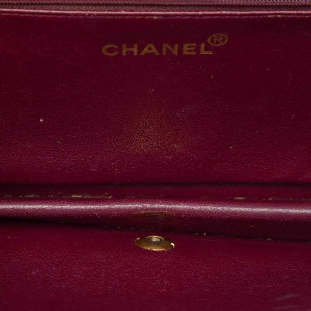Chanel Medium CC Quilted Lambskin Full Flap Black Leather Very good - Model View