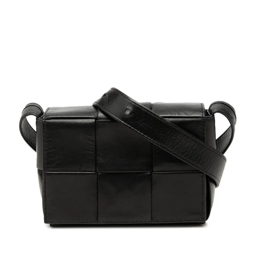 Bottega Veneta Candy Paper Calfskin Intrecciato Cassette Crossbody