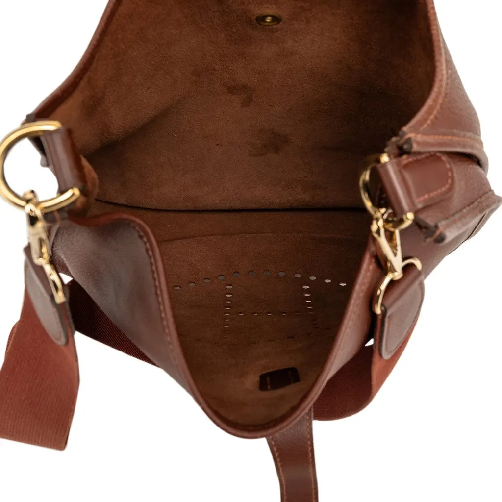 Hermès Clemence Evelyne 33 Brown Leather Very good - Model View