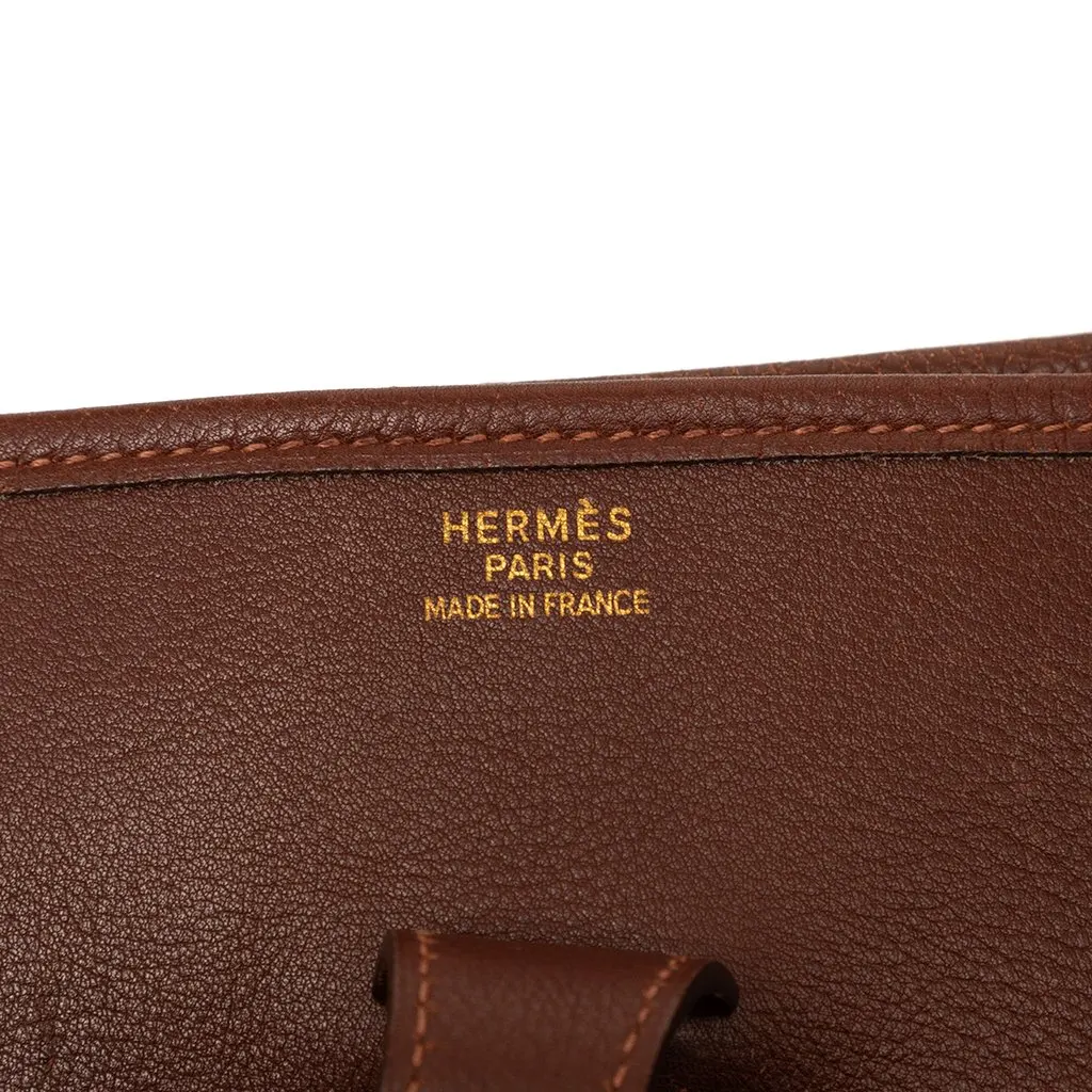 Hermès Clemence Evelyne 33 Brown Leather Very good - Box View