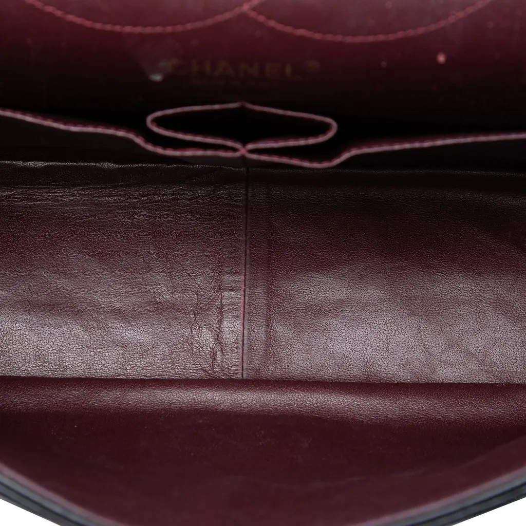 Chanel Quilted Aged Calfskin Reissue 2.55 Double Flap 227 Black Leather Very good - Model View