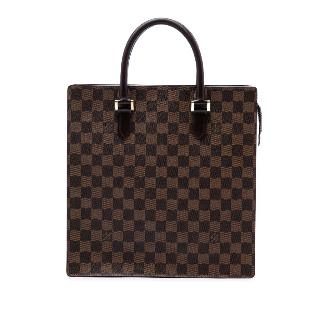 Louis Vuitton Damier Ebene Venice Sac Plat Brown Canvas Very good - Front View