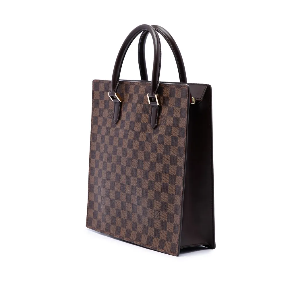 Louis Vuitton Damier Ebene Venice Sac Plat Brown Canvas Very good - Back View