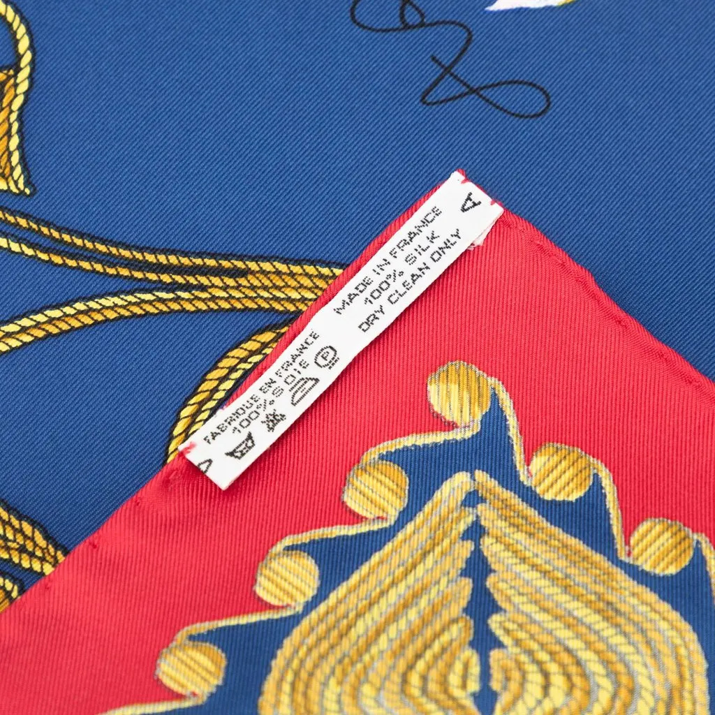 Hermès Arabesques Silk Scarf 90 Blue Very good - Box View