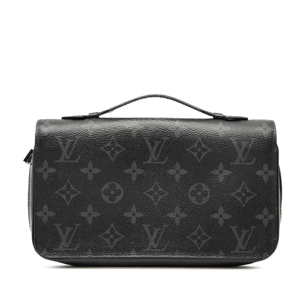 Louis Vuitton Monogram Eclipse Zippy XL Wallet Black Very good - Front View