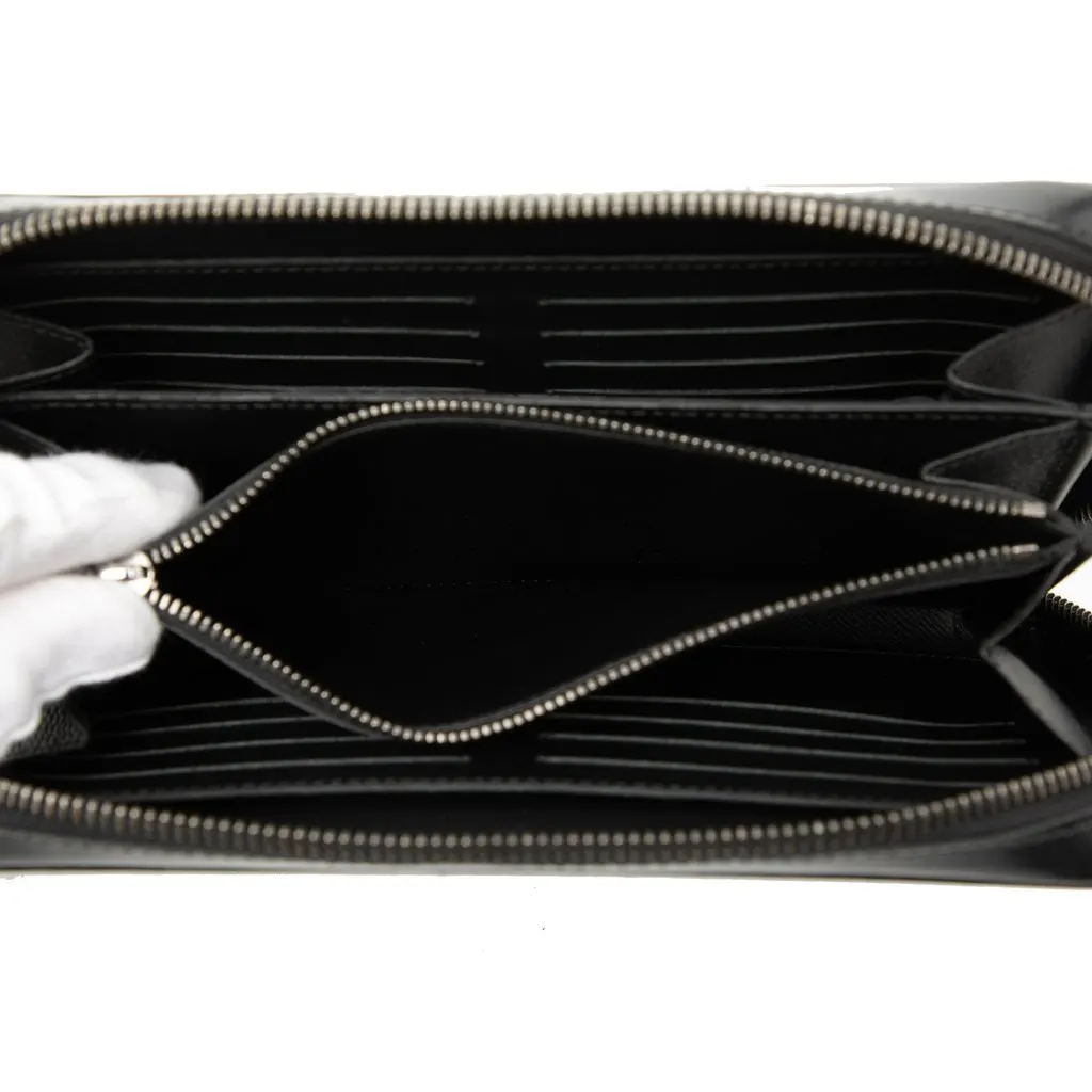 Louis Vuitton Monogram Eclipse Zippy XL Wallet Black Very good - Model View