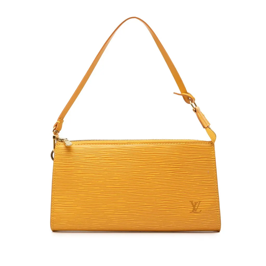 Louis Vuitton Epi Pochette Accessoires Yellow Leather Very good - Front View