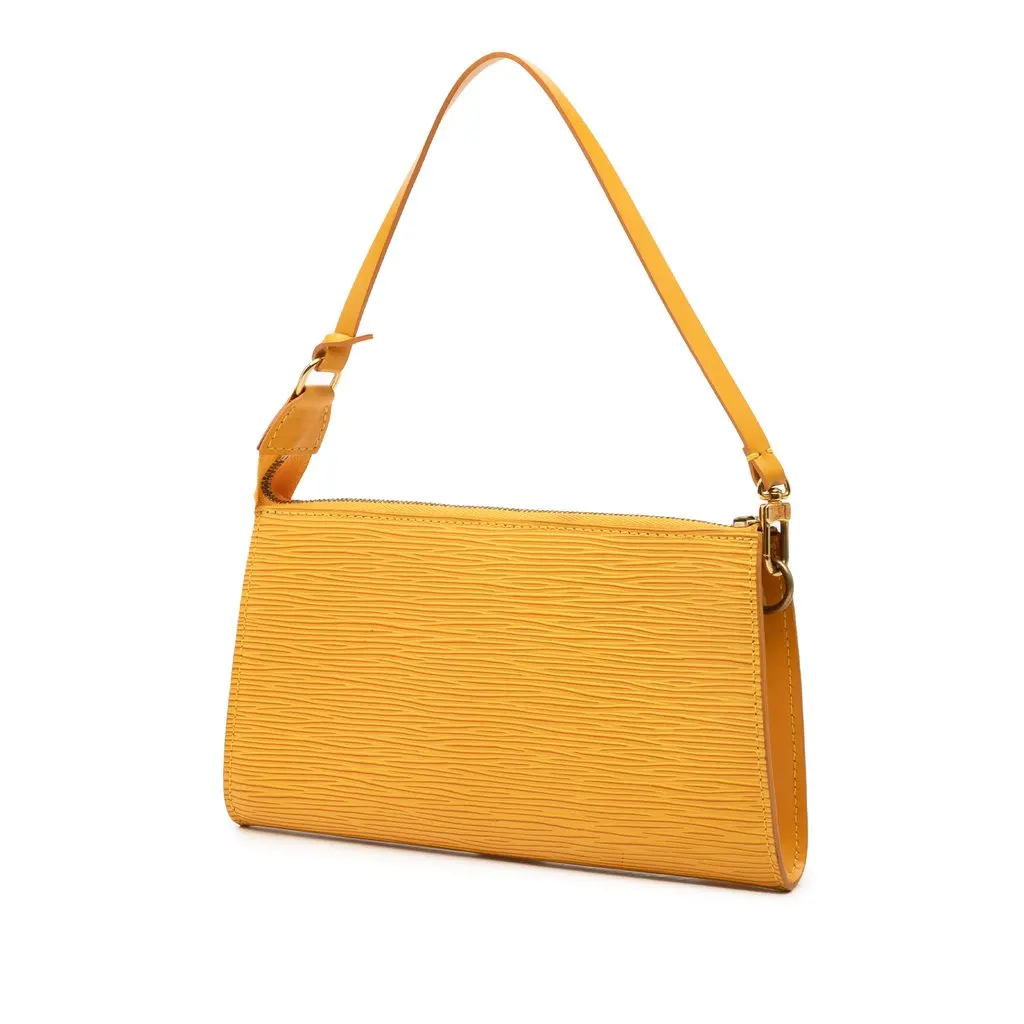 Louis Vuitton Epi Pochette Accessoires Yellow Leather Very good - Back View