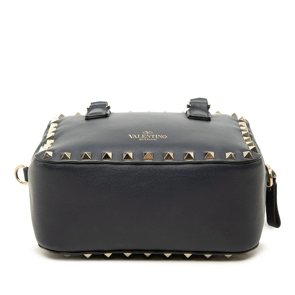 Valentino Leather Rockstud Top Handle Bag Black Leather Very good - Inside View